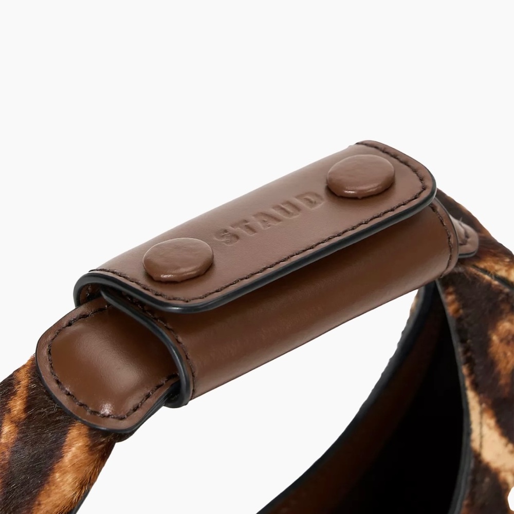 STAUD Lady Leopard Good Night Moon Top Handle Bag - Picture 7 of 15